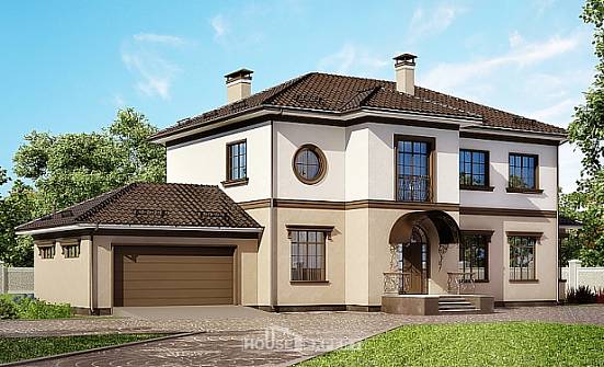 290-004-Л Проект двухэтажного дома, гараж, красивый коттедж из кирпича Галич | Проекты домов от House Expert