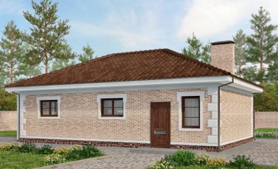 070-005-П Проект гаража из кирпича Галич | Проекты одноэтажных домов от House Expert