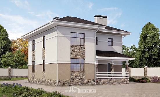 150-014-П Проект двухэтажного дома, доступный домик из бризолита Нерехта | Проекты домов от House Expert