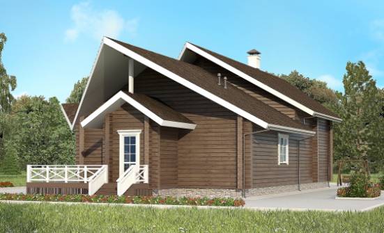 210-002-Л Проект двухэтажного дома с мансардой, уютный домик из дерева Шарья | Проекты домов от House Expert