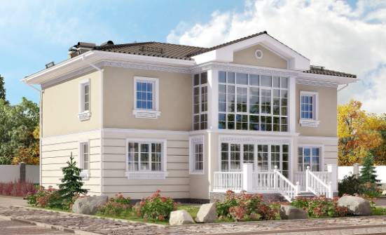 210-005-Л Проект двухэтажного дома, классический загородный дом из пеноблока Буй | Проекты домов от House Expert