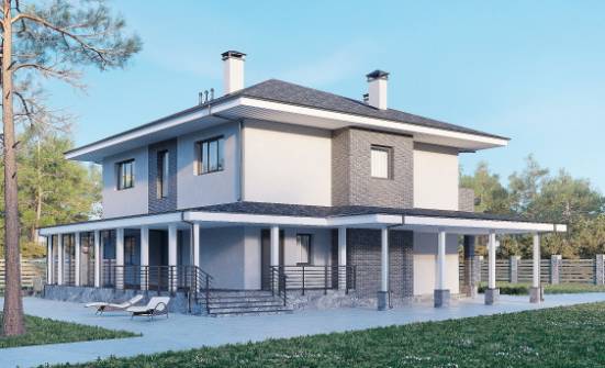 250-004-Л Проект двухэтажного дома, огромный загородный дом из бризолита Кострома | Проекты домов от House Expert