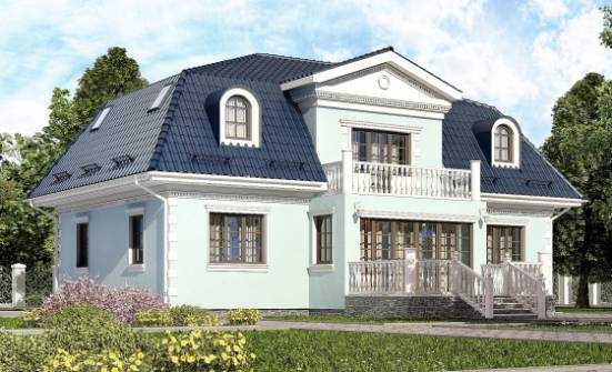 210-004-Л Проект двухэтажного дома с мансардой, средний домик из твинблока Кострома | Проекты домов от House Expert
