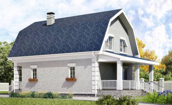 130-005-П Проект двухэтажного дома мансардой, экономичный домик из керамзитобетонных блоков Шарья | Проекты домов от House Expert