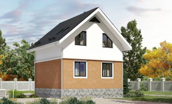 100-005-Л Проект трехэтажного дома мансардой, доступный домик из керамзитобетонных блоков Буй | Проекты домов от House Expert