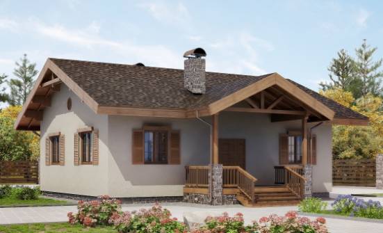 090-002-Л Проект одноэтажного дома, простой дом из кирпича Галич | Проекты домов от House Expert