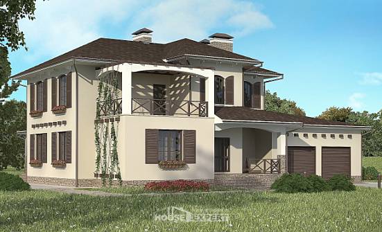 285-002-П Проект двухэтажного дома и гаражом, огромный загородный дом из кирпича Буй | Проекты домов от House Expert