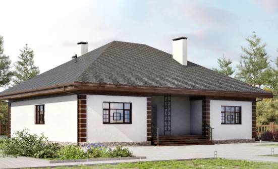 135-003-П Проект одноэтажного дома, красивый домик из арболита Кострома | Проекты домов от House Expert