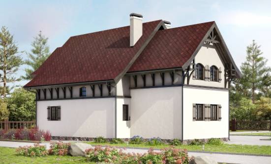 180-014-П Проект двухэтажного дома мансардой, простой домик из арболита Кострома | Проекты домов от House Expert