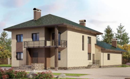 305-003-П Проект двухэтажного дома, большой домик из блока Галич | Проекты домов от House Expert