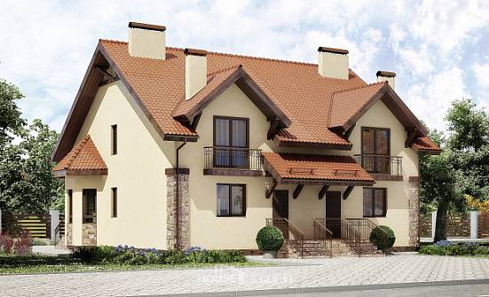 240-001-П Проект двухэтажного дома мансардой, уютный домик из газобетона Кострома | Проекты домов от House Expert