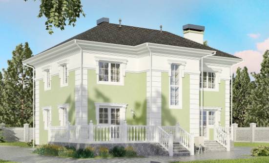 155-005-П Проект двухэтажного дома, классический коттедж из арболита Буй | Проекты домов от House Expert