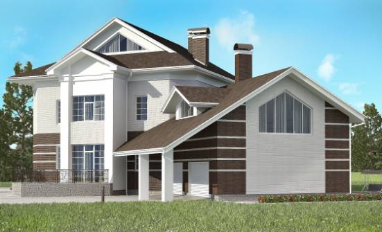 410-001-П Проект двухэтажного дома и гаражом, красивый дом из кирпича Кострома | Проекты домов от House Expert
