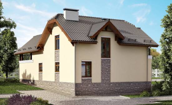 255-003-П Проект трехэтажного дома мансардой и гаражом, уютный загородный дом из пеноблока Галич | Проекты домов от House Expert
