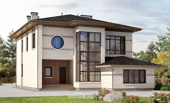 345-001-П Проект двухэтажного дома, огромный загородный дом из пеноблока Шарья | Проекты домов от House Expert