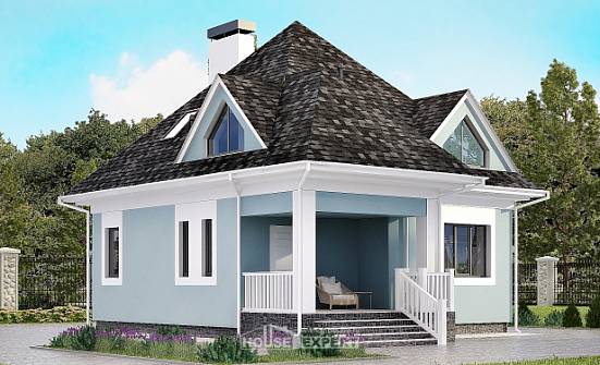 110-001-Л Проект двухэтажного дома мансардой, простой загородный дом из керамзитобетонных блоков Кострома | Проекты домов от House Expert