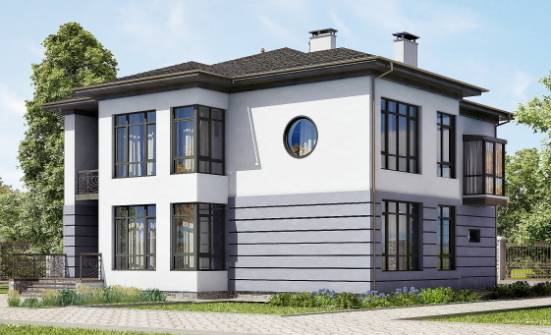 300-006-Л Проект двухэтажного дома и гаражом, красивый коттедж из кирпича Нерехта | Проекты домов от House Expert
