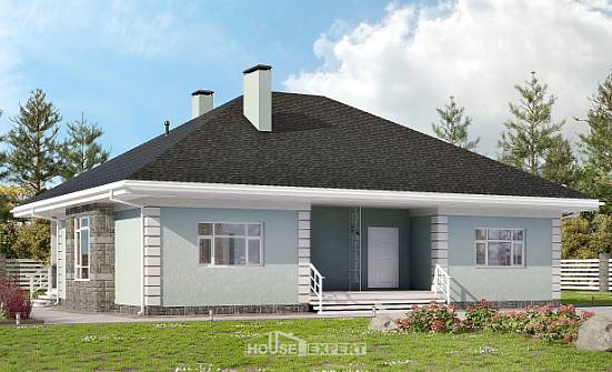 135-003-Л Проект одноэтажного дома, простой дом из пеноблока Галич | Проекты домов от House Expert