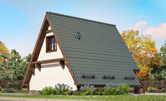 070-003-П Проект двухэтажного дома с мансардой, красивый загородный дом из бревен Кострома | Проекты домов от House Expert