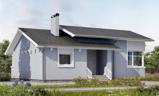 110-003-Л Проект одноэтажного дома, доступный коттедж из теплоблока Кострома | Проекты домов от House Expert