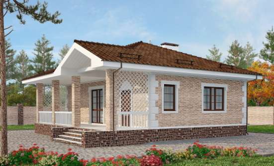 065-002-П Проект бани из кирпича Галич | Проекты одноэтажных домов от House Expert