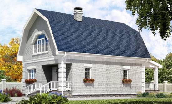 130-005-П Проект двухэтажного дома мансардой, экономичный домик из керамзитобетонных блоков Шарья | Проекты домов от House Expert