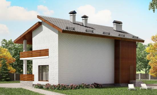 180-009-П Проект двухэтажного дома с мансардным этажом, просторный загородный дом из кирпича Буй | Проекты домов от House Expert