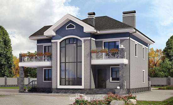 200-006-Л Проект двухэтажного дома, просторный загородный дом из кирпича Галич | Проекты домов от House Expert