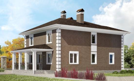 185-002-П Проект двухэтажного дома, красивый домик из арболита Галич | Проекты домов от House Expert