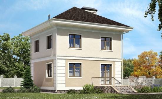 090-003-Л Проект двухэтажного дома, недорогой дом из твинблока Галич | Проекты домов от House Expert