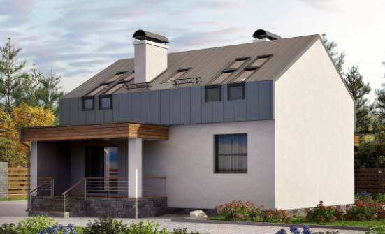 120-004-П Проект двухэтажного дома с мансардой, экономичный дом из поризованных блоков Кострома | Проекты домов от House Expert