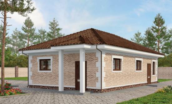 070-005-П Проект гаража из кирпича Галич | Проекты одноэтажных домов от House Expert