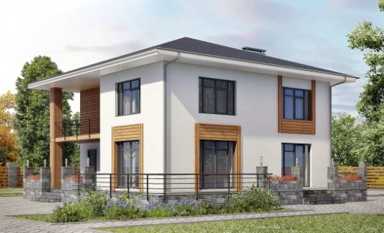 180-015-П Проект двухэтажного дома, бюджетный дом из арболита Галич | Проекты домов от House Expert