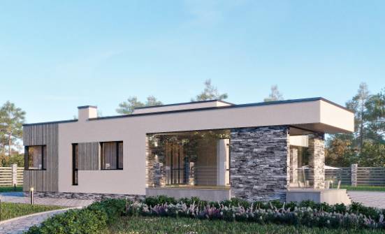 175-001-Л Проект одноэтажного дома, экономичный загородный дом из бризолита Галич | Проекты домов от House Expert