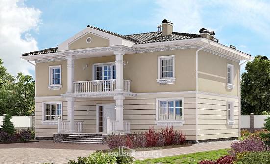 210-005-Л Проект двухэтажного дома, классический загородный дом из пеноблока Буй | Проекты домов от House Expert