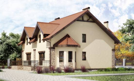 240-001-П Проект двухэтажного дома мансардой, уютный домик из газобетона Кострома | Проекты домов от House Expert