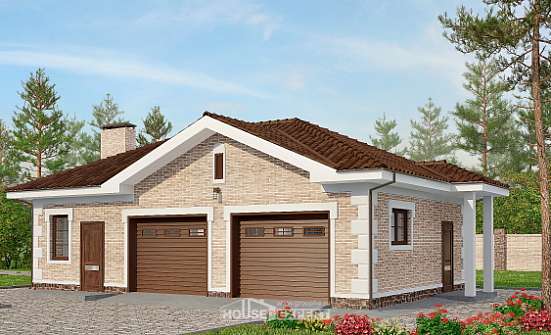 070-005-П Проект гаража из кирпича Галич | Проекты домов от House Expert