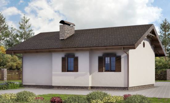 090-002-Л Проект одноэтажного дома, простой дом из кирпича Галич | Проекты домов от House Expert