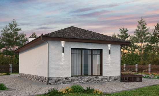 145-001-Л Проект бани из пеноблока Кострома | Проекты одноэтажных домов от House Expert