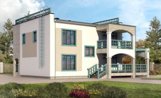 150-010-П Проект двухэтажного дома, современный загородный дом из кирпича Кострома | Проекты домов от House Expert