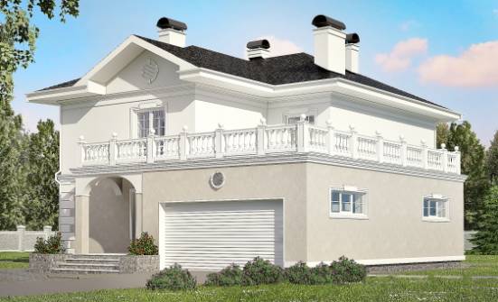 340-002-П Проект двухэтажного дома и гаражом, огромный дом из кирпича Шарья | Проекты домов от House Expert