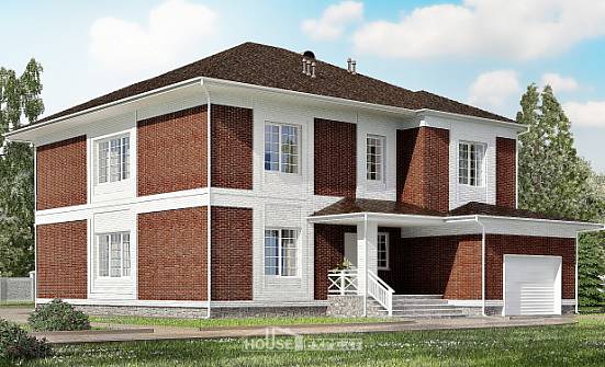 315-001-П Проект двухэтажного дома и гаражом, классический дом из кирпича Нерехта | Проекты домов от House Expert