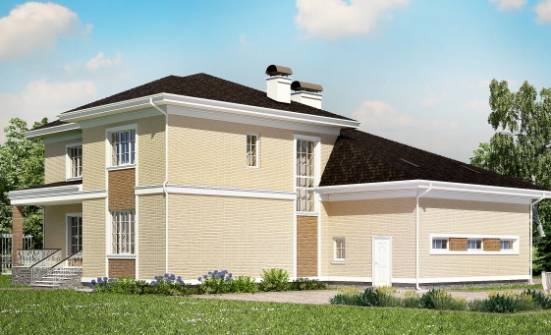 335-001-Л Проект двухэтажного дома, гараж, современный домик из кирпича Галич | Проекты домов от House Expert