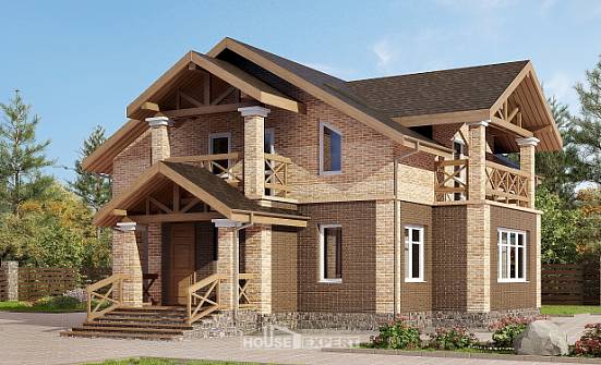 160-014-П Проект двухэтажного дома, бюджетный загородный дом из твинблока Буй | Проекты домов от House Expert