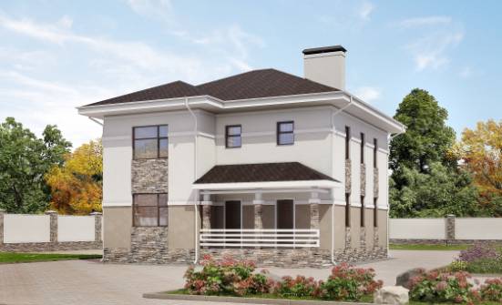150-014-П Проект двухэтажного дома, доступный домик из бризолита Нерехта | Проекты домов от House Expert