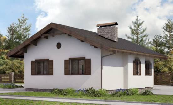 090-002-П Проект одноэтажного дома, бюджетный домик из кирпича Кострома | Проекты одноэтажных домов от House Expert