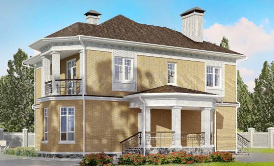 160-001-Л Проект двухэтажного дома, красивый загородный дом из поризованных блоков Нерехта | Проекты домов от House Expert