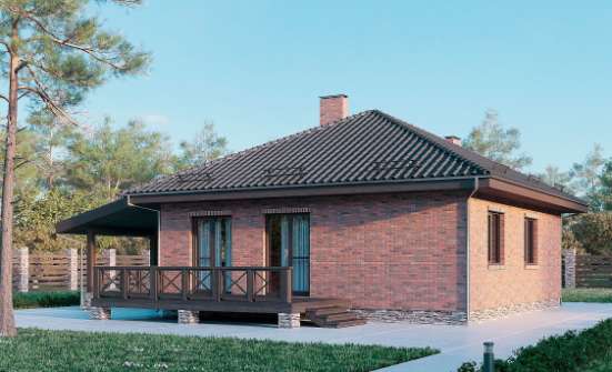 070-006-Л Проект одноэтажного дома, простой домик из керамзитобетонных блоков Шарья | Проекты одноэтажных домов от House Expert