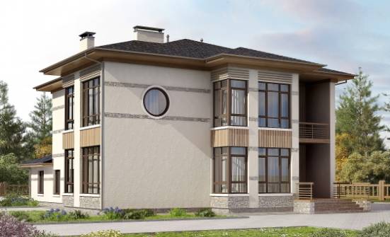 345-001-П Проект двухэтажного дома, огромный загородный дом из пеноблока Шарья | Проекты домов от House Expert