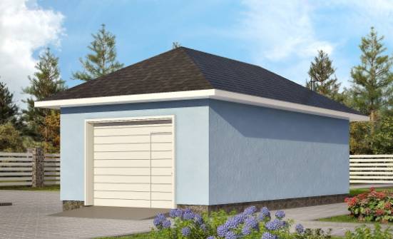 040-001-Л Проект гаража из пеноблока Нерехта | Проекты домов от House Expert